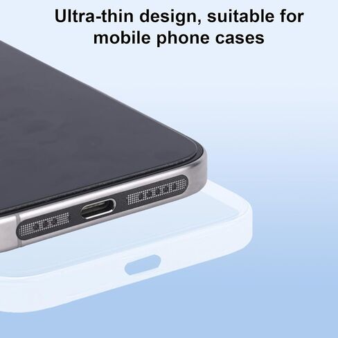4pcs USB C Dust Plugs ، واقي شحن منفذ Type-C مع مكبر صوت يغطي ملحقات الهاتف لـ iPhone 15/16 15/16 (Plus/Pro/Pro Max) (أسود) in Saudi Arabia
