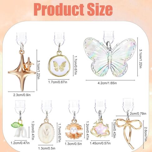 8 PCS Dust Plug Charm Type C ، سحر الكتب المرح ، سحر قابس الغبار مع نمط زهرة الفراشة للقراء الإلكترونية in Saudi Arabia
