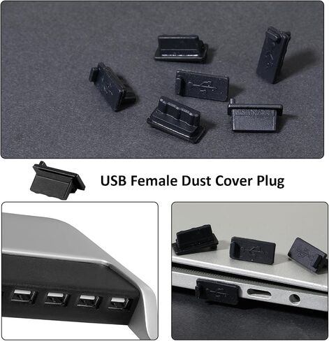 36 Pcs USB Anti Dust Cover Plugs Type-C Dust Stopper Silicone Soft Cap Port Protector Charging Port Protector for USB A Type C Ports Female Interface in Saudi Arabia