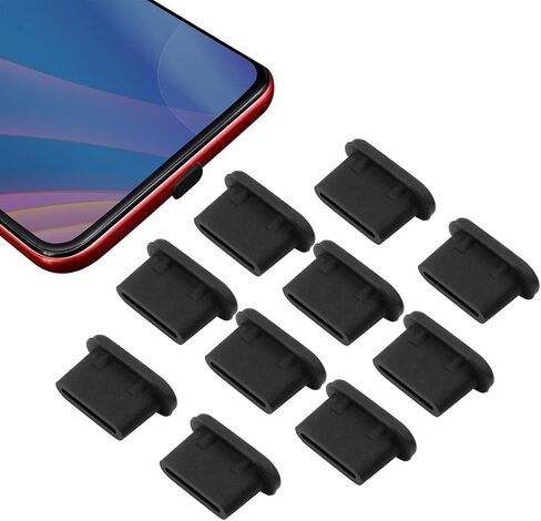 10 Pcs USB C Port Cover - Mobile Phone Dust Protector,Soft Silicone Type C Anti Dust Plug Waterproof USB C Plugs Protection Accessories,Anti-Dust Plugs Port,Maintenance,Upkeep and Repairs (White) in Saudi Arabia