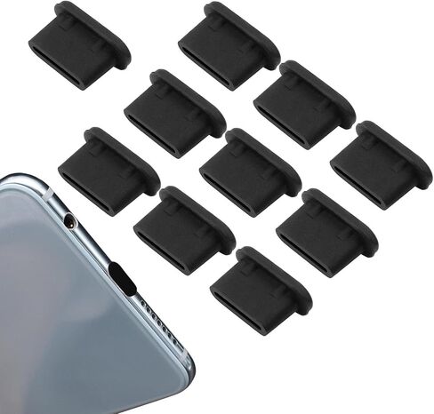 10 Pcs USB C Port Cover - Mobile Phone Dust Protector,Soft Silicone Type C Anti Dust Plug Waterproof USB C Plugs Protection Accessories,Anti-Dust Plugs Port,Maintenance,Upkeep and Repairs (White) in Saudi Arabia