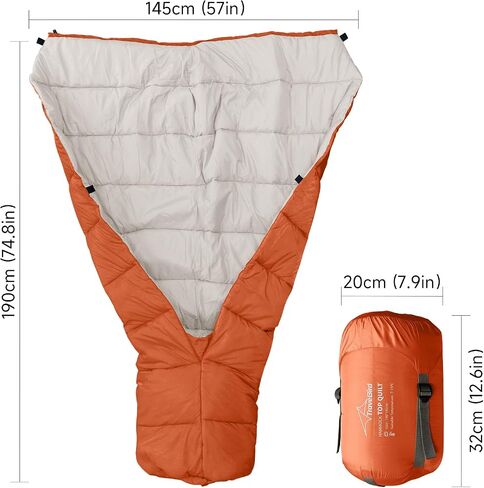 Top Quilt for Hammocks, Ultralight Sleeping Bag Topquilt, Warm Insulation Sleeping Quilt for Outdoor Hammock Camping in Kuwait