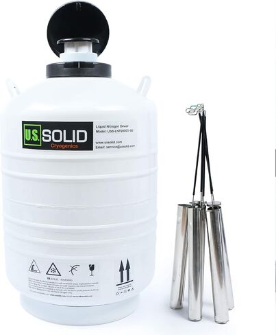 U.S.SOLID 20 L Cryogenic Container Liquid Nitrogen (LN2) Dewar Semen Tank 6 Canisters Carry Bag in Saudi Arabia