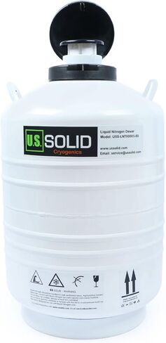 U.S.SOLID 20 L Cryogenic Container Liquid Nitrogen (LN2) Dewar Semen Tank 6 Canisters Carry Bag in Saudi Arabia
