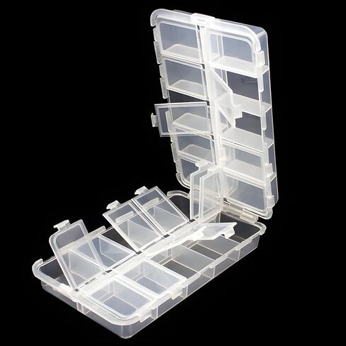 20 Compartments Tackle Boxes, Tackle Utility Boxes, Plastic Storage Organizer, Adjustable Fishing Storage Organizer (6.7 x 3.8 x 1.6 inch) in Saudi Arabia