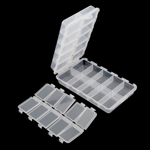 20 Compartments Tackle Boxes, Tackle Utility Boxes, Plastic Storage Organizer, Adjustable Fishing Storage Organizer (6.7 x 3.8 x 1.6 inch) in Saudi Arabia