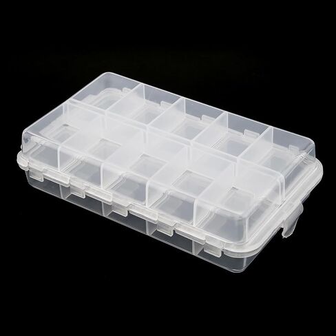 20 Compartments Tackle Boxes, Tackle Utility Boxes, Plastic Storage Organizer, Adjustable Fishing Storage Organizer (6.7 x 3.8 x 1.6 inch) in Saudi Arabia