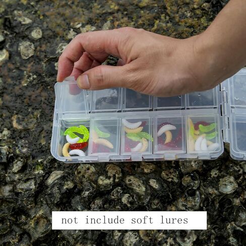 20 Compartments Tackle Boxes, Tackle Utility Boxes, Plastic Storage Organizer, Adjustable Fishing Storage Organizer (6.7 x 3.8 x 1.6 inch) in Saudi Arabia
