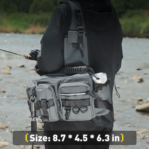 Multi - Carry Fishing Fanny Pack - Rod - Holding ، Water - طارد ، قدرة كبيرة لزاوية الجهير in Kuwait