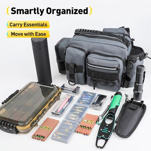 Multi - Carry Fishing Fanny Pack - Rod - Holding ، Water - طارد ، قدرة كبيرة لزاوية الجهير in Kuwait