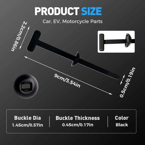 Nylon Universal Cable Tie Buckle, Heavy Duty Self-Locking Nylon Zip Ties Holder, New Multifunctional Cable Tie Buckle for Car Daily Repair (100pcs) in Saudi Arabia