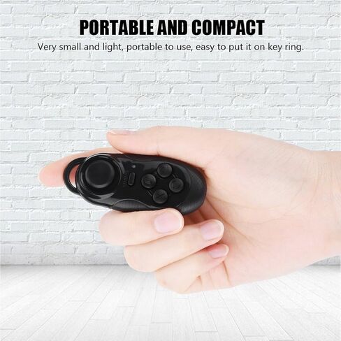اللاسلكي اللاعب اللاسلكي ، جهاز التحكم اللاسلكي في Selfie Camera Camera مصراع اللاسلكية Gamepad 3D VR نظارات عن بعد متوافقة مع مربع تلفزيون Android PC (أسود) in Saudi Arabia