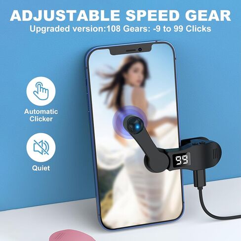 Auto Clicker for Smart Phone, Phone Screen Tapper for Phone Apps, Autoclicker Fast Click Simulation Finger Continuous Click for Gaming, Adjustable Speed Physical Clicker in Saudi Arabia