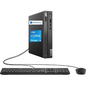 Lenovo ThinkCentre Neo 50Q Gen 4 Mini Desktop Computer ، 8-Core Intel Core I5-13420H ، 16GB RAM ، 512GB SSD ، Display Port + HDMI ، WiFi 6 ، RJ-45 ، USB-C ، Wired Keyboard & Mouse ، Windows 11 Pro in Kuwait