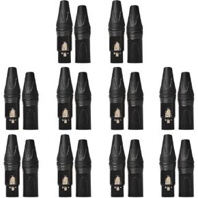 10pcs 3-pin xlr ذكور إلى محول أنثى-موصل صوتي متوازن للميكروفون ، الخلاط ، مكبر صوت (الذكور البرتقالي × 10pcs) in Kuwait