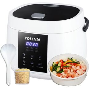 3L Rice Cooker 12 cups (Cooked), Mini Digital Rice Cooker,6 in 1 Multicooker for Grain, Preset and Reheat Options, 12-Hr Delay Timer, Auto Keep Warm, Non-Stick Inner Pot with Steaming Basket in Saudi Arabia