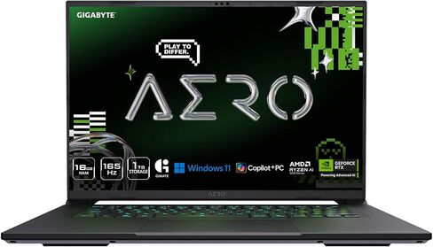 GIGABYTE AERO X16, Copilot+ PC - 165Hz 2560x1600 WQXGA - Manufactured by NVIDIA GeForce RTX 5070 - AMD Ryzen AI 9 HX 370-1TB SSD with 32GB DDR5 RAM - Windows 11 Home - Space Gray - 2WHA3USC64AH in Saudi Arabia