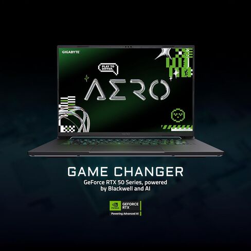 GIGABYTE AERO X16, Copilot+ PC - 165Hz 2560x1600 WQXGA - Manufactured by NVIDIA GeForce RTX 5070 - AMD Ryzen AI 9 HX 370-1TB SSD with 32GB DDR5 RAM - Windows 11 Home - Space Gray - 2WHA3USC64AH in Saudi Arabia