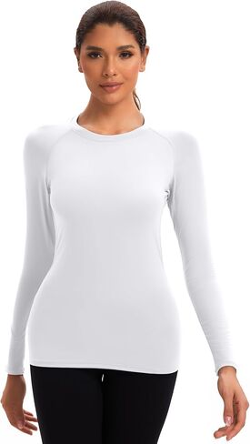 5 Pack Women's Compression Shirt Long Sleeve Workout Tops Athletic Baselayer Quick Dry Gym Yoga Running T-Shirt in Saudi Arabia