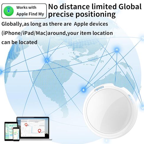 No Subscription GPS Tracker for Vehicles Work with Find My (iOS Only) Magnetic Case Real Time Location Mini Item Finder Global Coverage Hidden Car Tracking Device No Monthly Fee or SIM Card Required in Saudi Arabia