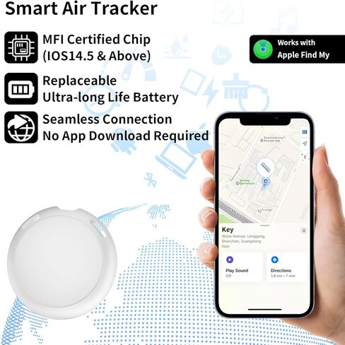 No Subscription GPS Tracker for Vehicles Work with Find My (iOS Only) Magnetic Case Real Time Location Mini Item Finder Global Coverage Hidden Car Tracking Device No Monthly Fee or SIM Card Required in Saudi Arabia