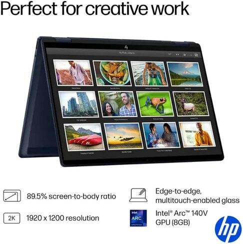 HP OmniBook X Flip 2-in-1 Laptop,14" 2K Touch-Screen Laptop Computer,Intel Core Ultra 7, Arc 140V GPU Copilot+ PC,16GB RAM 1TB SSD,Thunderbolt 4,with Lifetime Office,Win 11 Home,Atmospheric Blue in Saudi Arabia