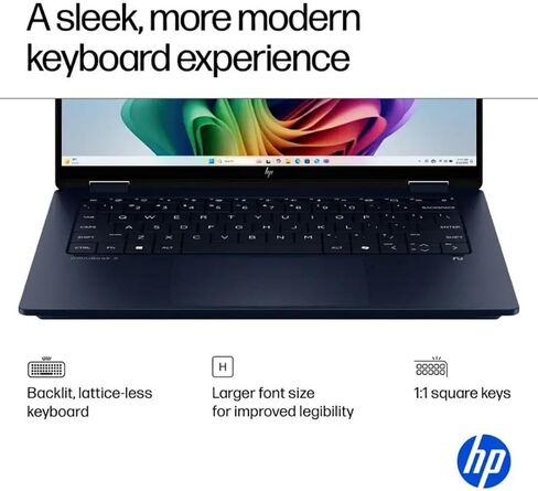 HP OmniBook X Flip 2-in-1 Laptop,14" 2K Touch-Screen Laptop Computer,Intel Core Ultra 7, Arc 140V GPU Copilot+ PC,16GB RAM 1TB SSD,Thunderbolt 4,with Lifetime Office,Win 11 Home,Atmospheric Blue in Saudi Arabia