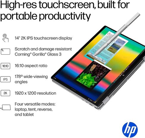 HP 2025 New Envy X360 2-in-1 Laptop ، Omnibook X Flip 14 "شاشة تعمل باللمس 2K ، AMD RYZEN AI 7 350 ، 24GB LPDDR5X RAM in Saudi Arabia