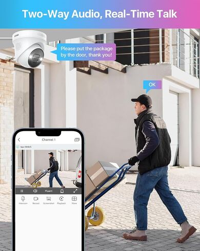 ZOSI 32CH 4K PoE Security Camera System with Person/Vehicle Detection,12x 8MP Indoor Outdoor Dome Cameras,2 Way Audio,Color Night Vision,16Port 32Channel NVR with 4TB HDD for 24/7 Business Recording in Kuwait