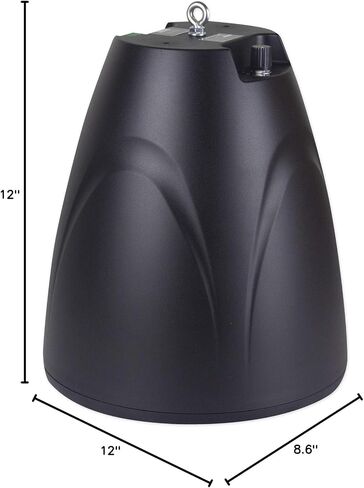 Rockville PEN-65T Black 6.5" 70V/100V/8-Ohm Hanging Pendant Speakers, Clear Sound, Easy Install, Durable Build, Perfect for Restaurants and Bars (2 Item) in Saudi Arabia