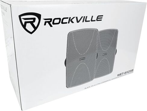 ROCKVILLE RCS350-6 6-Zone تجاري/مطعم باقة AMP مع (8) WET-6525B 6.5 "70V مكبرات صوت داخلية/خارجية في الأسود in Saudi Arabia