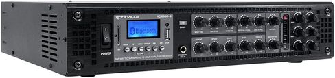 ROCKVILLE RCS350-6 6-Zone تجاري/مطعم باقة AMP مع (8) WET-6525B 6.5 "70V مكبرات صوت داخلية/خارجية في الأسود in Saudi Arabia