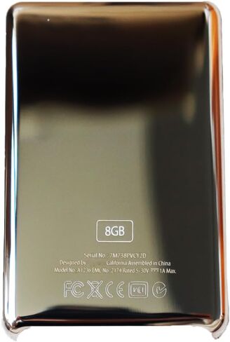 Silver Stainless Steel Metal Back housing Cover Case Repair Replacement for iPod Nano 3rd Gen 8GB No Brand Logo Print (8GB) in Saudi Arabia