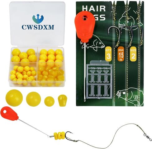 CWSDXM CARP صيد الشعر منصات الشعر الطعوم كارب منصات طقم معدات الصيد ملحقات 70 ٪/206pcs in Kuwait