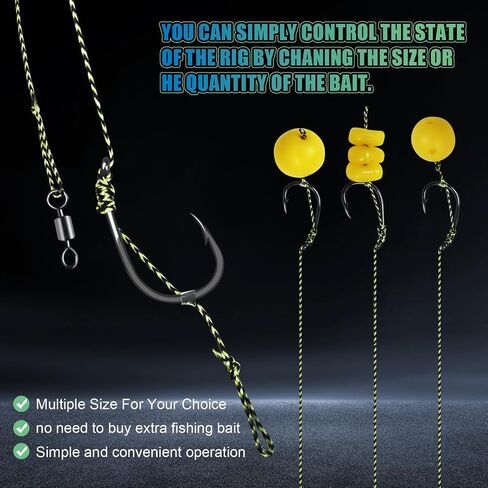 CWSDXM CARP صيد الشعر منصات الشعر الطعوم كارب منصات طقم معدات الصيد ملحقات 70 ٪/206pcs in Kuwait