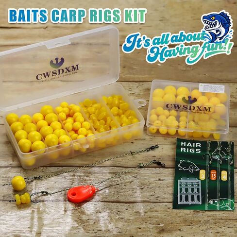 CWSDXM CARP صيد الشعر منصات الشعر الطعوم كارب منصات طقم معدات الصيد ملحقات 70 ٪/206pcs in Kuwait