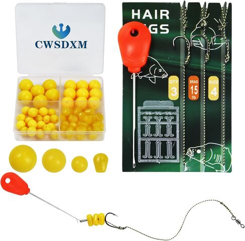 CWSDXM Carp Fishing Hair Rigs Baits Carp Rigs Kit Fishing Equipment Accessories 70pcs/206pcs in Saudi Arabia