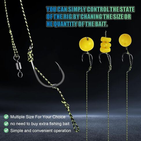 CWSDXM CARP صيد الشعر منصات الشعر الطعوم كارب منصات طقم معدات الصيد ملحقات 70 ٪/206pcs in Kuwait