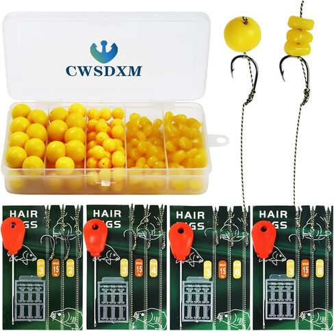 CWSDXM CARP صيد الشعر منصات الشعر الطعوم كارب منصات طقم معدات الصيد ملحقات 70 ٪/206pcs in Kuwait