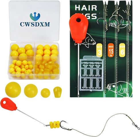 CWSDXM CARP صيد الشعر منصات الشعر الطعوم كارب منصات طقم معدات الصيد ملحقات 70 ٪/206pcs in Kuwait