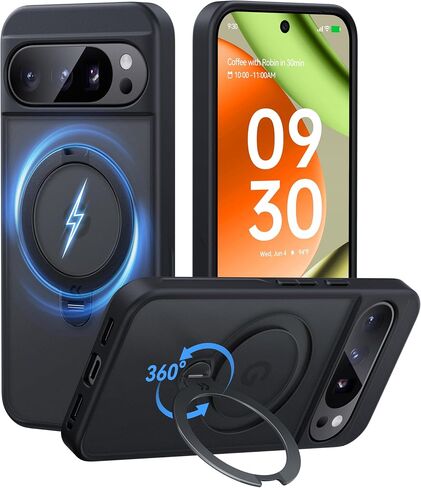 Casekoo براءة اختراع 360 SPIN Magnetic Ring Stand for Google Pixel 10 Pro XL Case [مناسبة لـ Pixelsnap & Magsafe] [حماية من الدرجة العسكرية 16 قدمًا] in Kuwait
