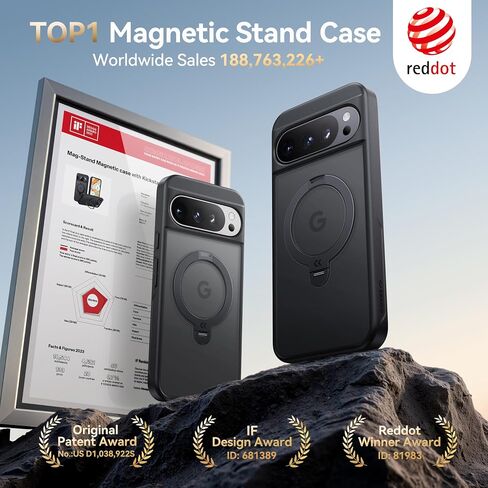 Casekoo براءة اختراع 360 SPIN Magnetic Ring Stand for Google Pixel 10 Pro XL Case [مناسبة لـ Pixelsnap & Magsafe] [حماية من الدرجة العسكرية 16 قدمًا] in Kuwait