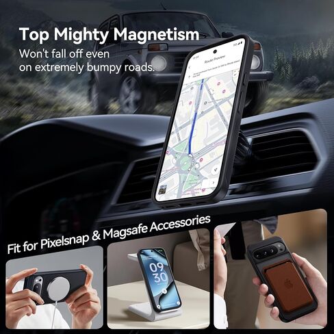 Casekoo براءة اختراع 360 SPIN Magnetic Ring Stand for Google Pixel 10 Pro XL Case [مناسبة لـ Pixelsnap & Magsafe] [حماية من الدرجة العسكرية 16 قدمًا] in Kuwait
