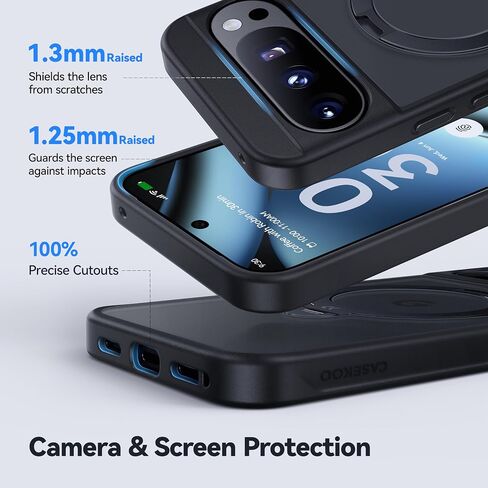 Casekoo براءة اختراع 360 SPIN Magnetic Ring Stand for Google Pixel 10 Pro XL Case [مناسبة لـ Pixelsnap & Magsafe] [حماية من الدرجة العسكرية 16 قدمًا] in Kuwait