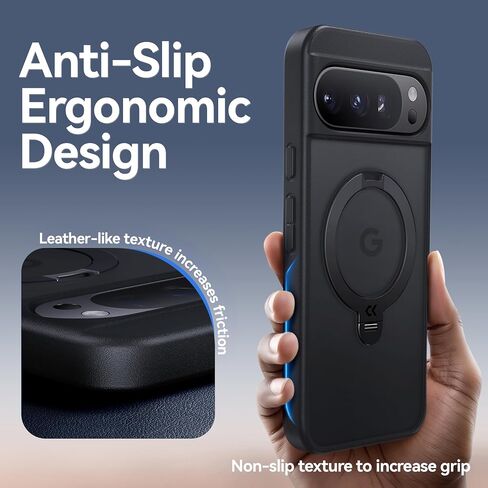 Casekoo براءة اختراع 360 SPIN Magnetic Ring Stand for Google Pixel 10 Pro XL Case [مناسبة لـ Pixelsnap & Magsafe] [حماية من الدرجة العسكرية 16 قدمًا] in Kuwait