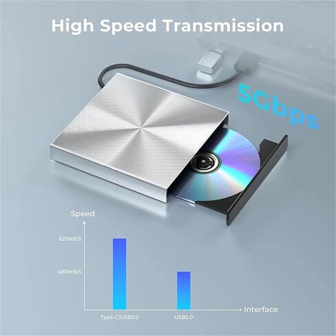 External Bluray Drive USB 3.0 Type-C Bluray DVD Player Reader External CD Player in Saudi Arabia
