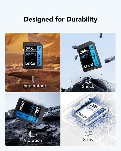 Lexar Professional 1667x SD Card 256GB, SDXC UHS-II Memory Card, Up to 250MB/s Read, 120MB/s Write, Class 10, U3, V60 SD for Professional Photographer, Videographer, Enthusiast (LSD256CB1667) in Saudi Arabia