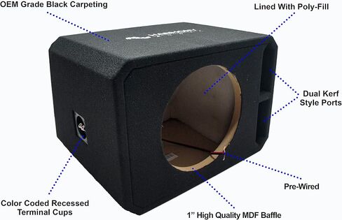 Harmony Audio HA-BV1X12E Single 12" Empty Vented Port Sub Box Unloaded Enclosure in Saudi Arabia