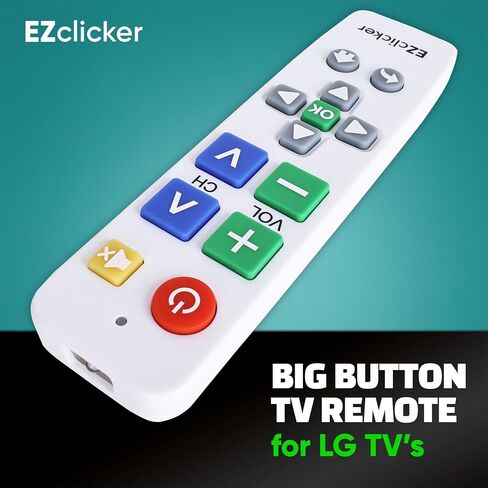 LG TV Remote | Big Button TV Remote Control for All LG TV ONLY (Black) Simplified and Easy to Use (2xAAA Batteries not Included) in Saudi Arabia