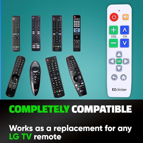 LG TV Remote | Big Button TV Remote Control for All LG TV ONLY (Black) Simplified and Easy to Use (2xAAA Batteries not Included) in Saudi Arabia